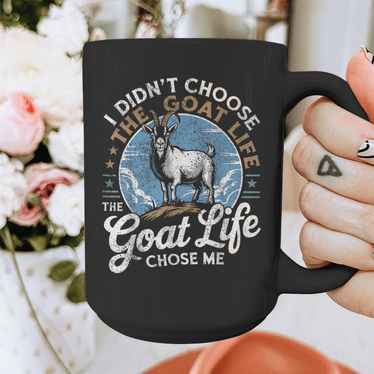 Goat Life Chose Me Rancher Farmer Goat Dad Goat Graphic Print Coffee Mug