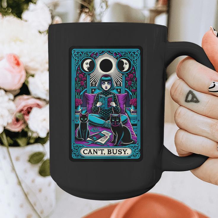 Gothic Girl Tarot Card Introverted Reader And Reading Graphic Print Coffee Mug Gothic Girl Tarot Card Introverted Reader And Reading Graphic Print Coffee Mug