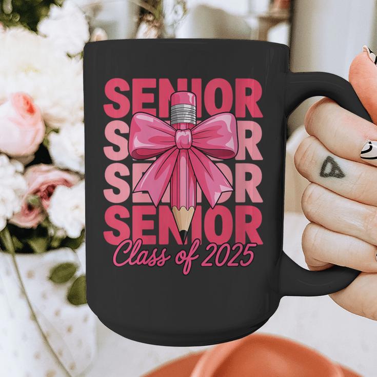 Graduate 2025 For Senior 2025 Graduation Coquette Pink Bow Graphic Print Coffee Mug