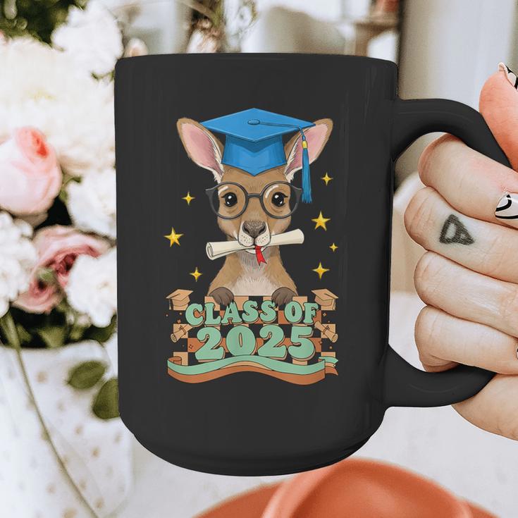 Graduate Kangaroo Class Of 2025 Kids Graduation Graphic Print Coffee Mug