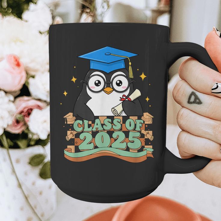 Graduate Penguin Class Of 2025 Kids Graduation Graphic Print Coffee Mug