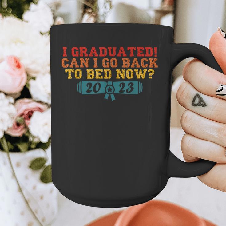 I Graduated Can I Go Back To Bed Now Graduation 2023 Graphic Print Coffee Mug