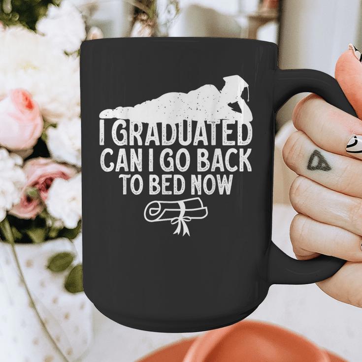 I Graduated Can I Go Back To Bed Now Graduation Men Graphic Print Coffee Mug