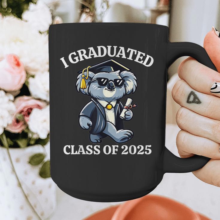 I Graduated Graduate Class Of 2025 Koala Graduation Graphic Print Coffee Mug