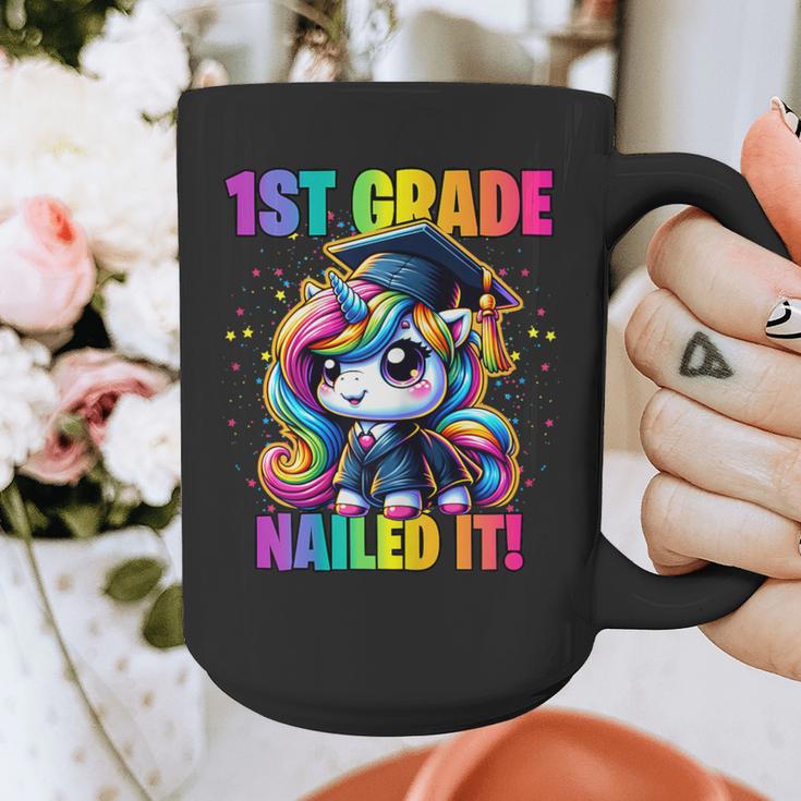 Graduation 1st Grade Unicorn Nailed It Girls Grad Magical Graphic Print Coffee Mug