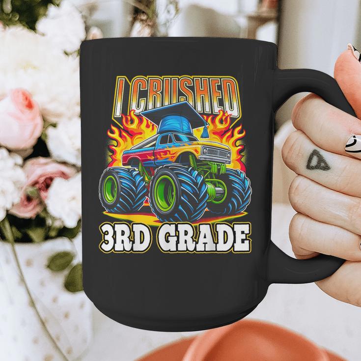 Graduation 3rd Grade Monster Truck Boys I Crushed Grad Graphic Print Coffee Mug