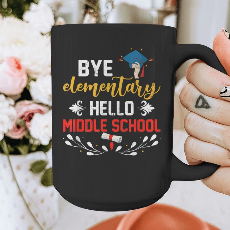 Graduation Bye Elementary Hello Middle School Graduate Graphic Print Coffee Mug