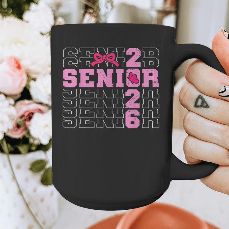 Graduation Class Of 2026 Senior 2026 Pink Bow Coquette Graphic Print Coffee Mug