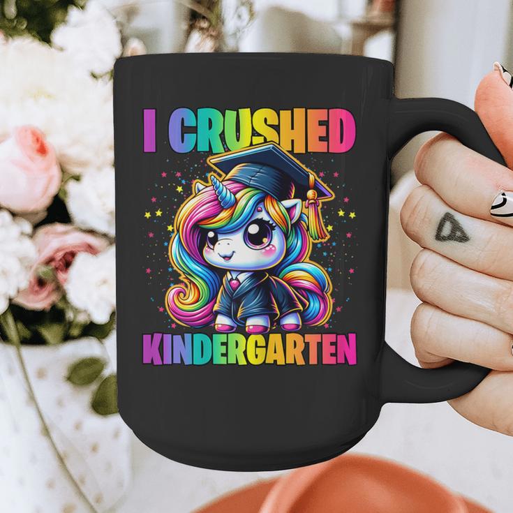 Graduation I Crushed Kindergarten Unicorn Girls Grad Magical Graphic Print Coffee Mug