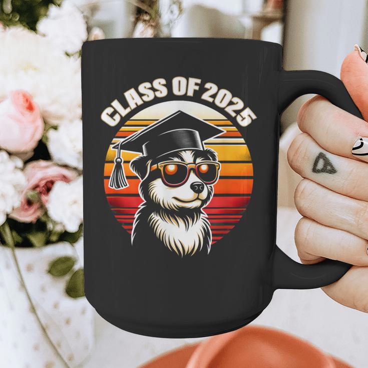 Graduation Day 2025 Graduate Class School Degree College Dog Graphic Print Coffee Mug
