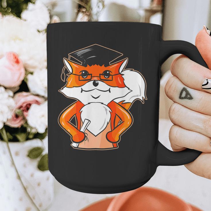Graduation Fox School Bachelor Master Doctor Study Graphic Print Coffee Mug
