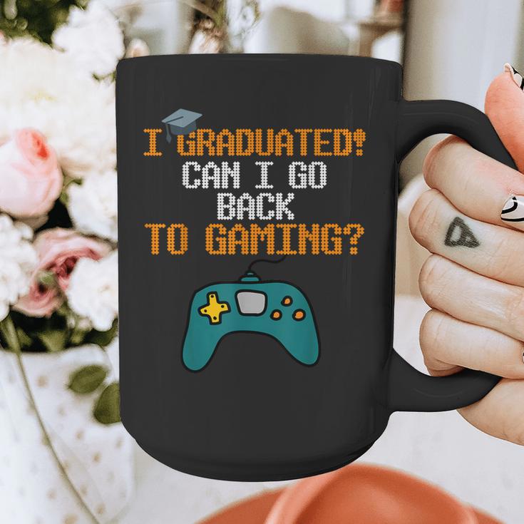 Graduation I Graduated Can I Go Back To Gaming Graphic Print Coffee Mug