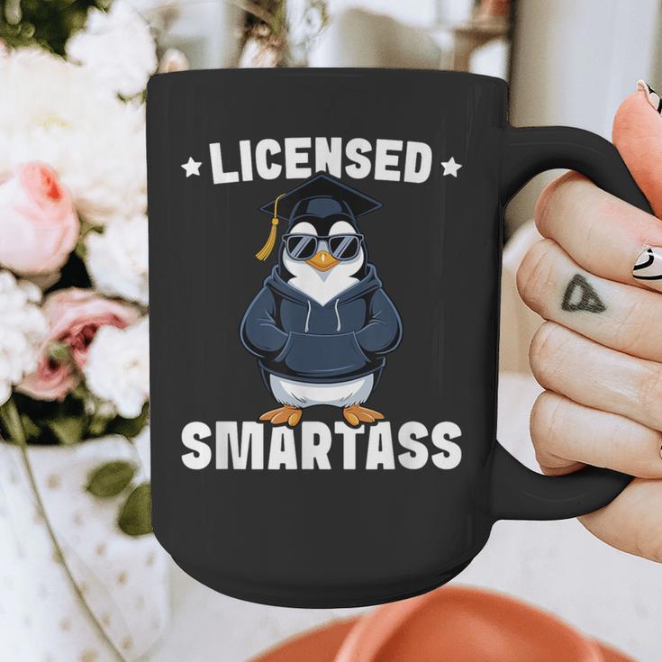 Graduation Penguin Licensed Smartass Graduate Graphic Print Coffee Mug