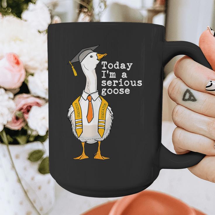 Graduation Senior Silly Goose Today Im A Serious Goose Graphic Print Coffee Mug