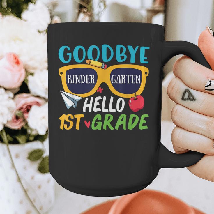 Graduation Shirt Goodbye Kindergarten Hello 1st Grade School Graphic Print Coffee Mug