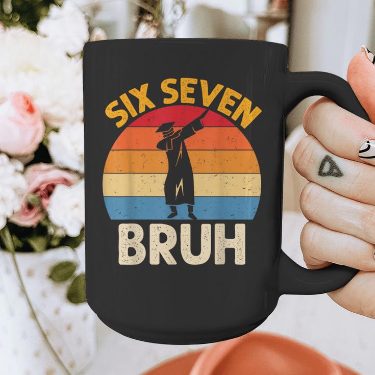 Graduation Six Seven Bruh Dabbing 67 Meme 6 7 Boys Kids Graphic Print Coffee Mug