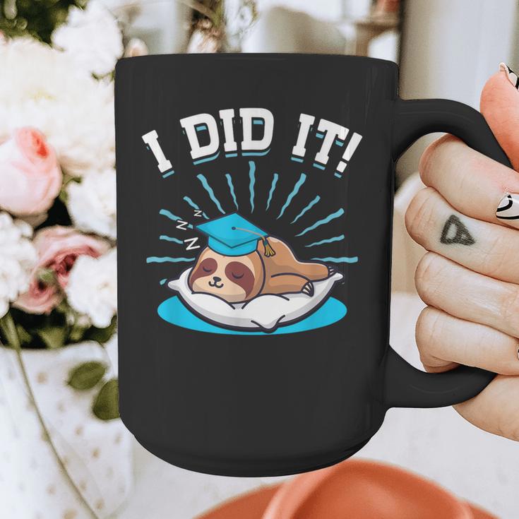 Graduation Did It Sloth Graduate Animal Sloths Sloth Graphic Print Coffee Mug