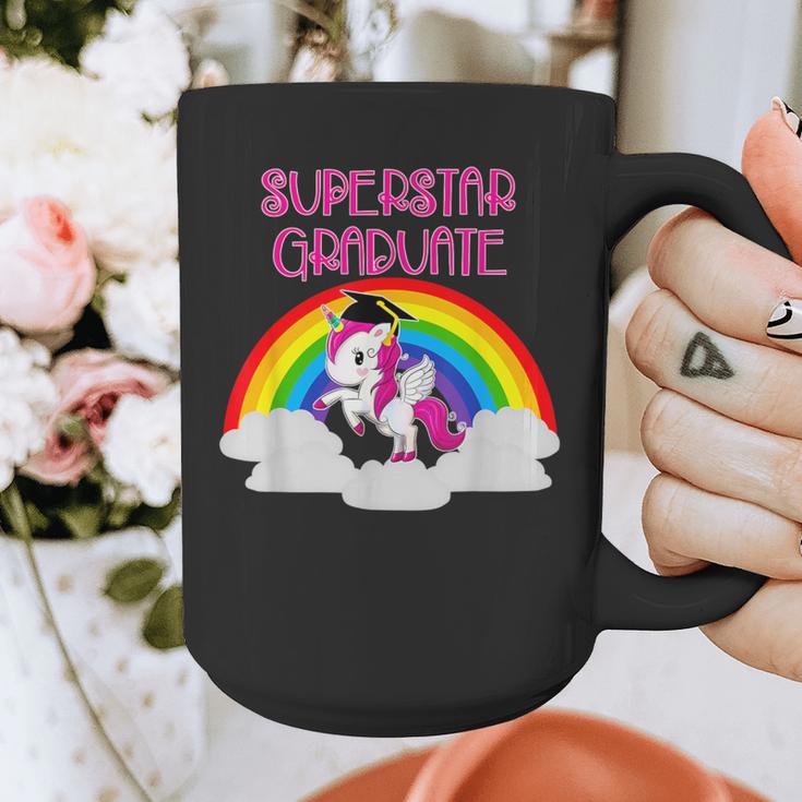 Graduation Unicorn Superstar Magical Colorful Rainbow Tshirt Graphic Print Coffee Mug