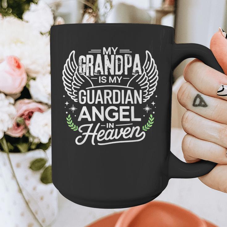 My Grandpa Is My Guardian Angel In Heaven Memory Memorial Graphic Print Coffee Mug My Grandpa Is My Guardian Angel In Heaven Memory Memorial Graphic Print Coffee Mug