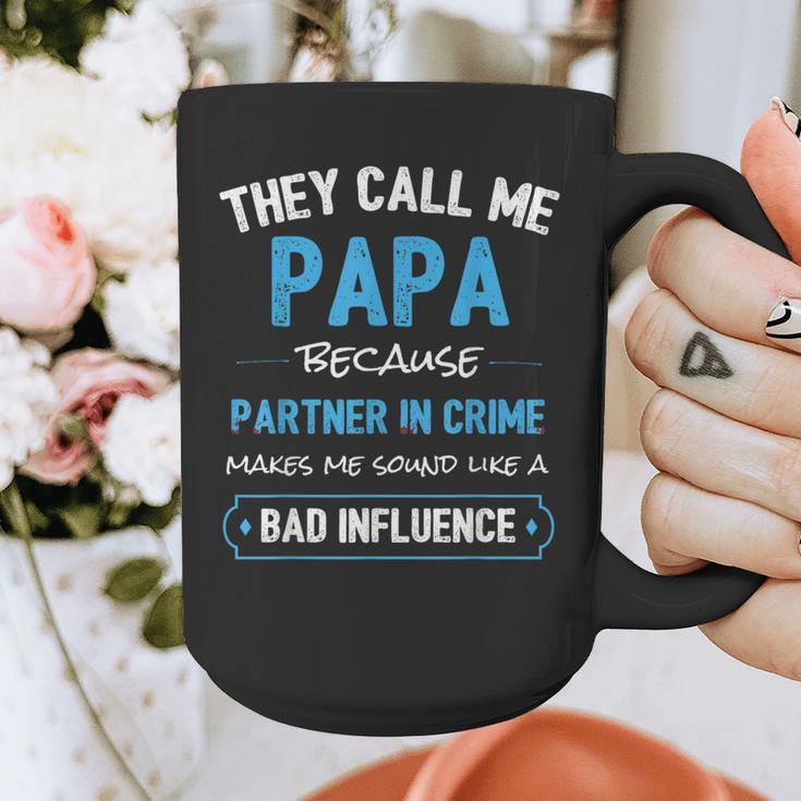 Grandpa Papa Partner In Crime Dad Graphic Print Coffee Mug