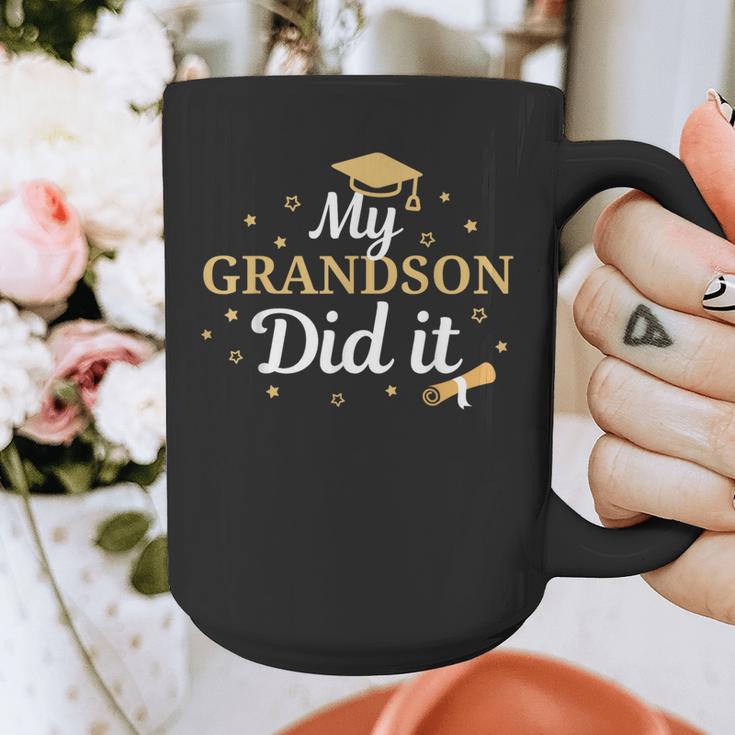 My Grandson Did It Proud Class Senior Graduate Graduation Graphic Print Coffee Mug