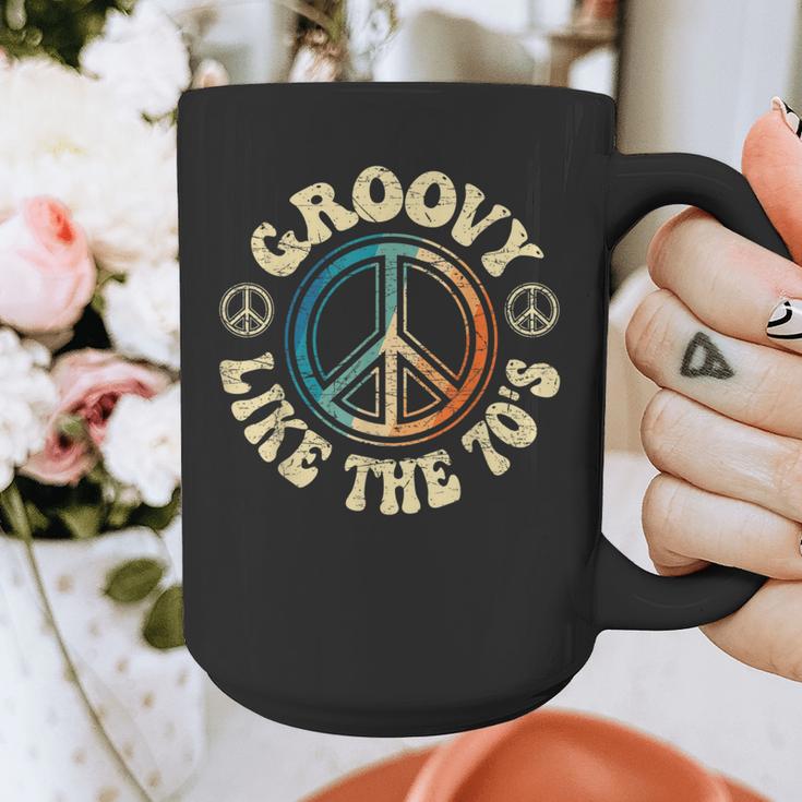 Groovy Like The 70s Peace Aesthetic Nostalgia 1970's Retro Graphic Print Coffee Mug Groovy Like The 70s Peace Aesthetic Nostalgia 1970's Retro Graphic Print Coffee Mug