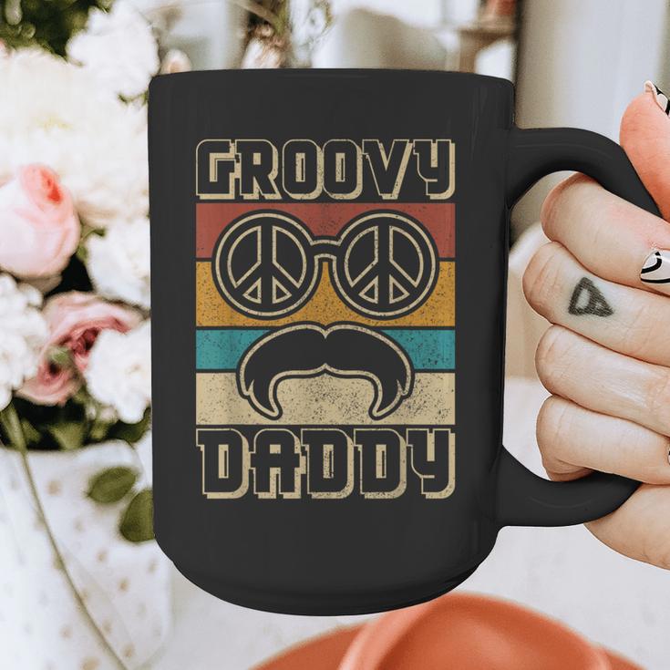 Groovy Daddy 60s Outfit 70s Themed Party Costume Dad Hippie Graphic Print Coffee Mug