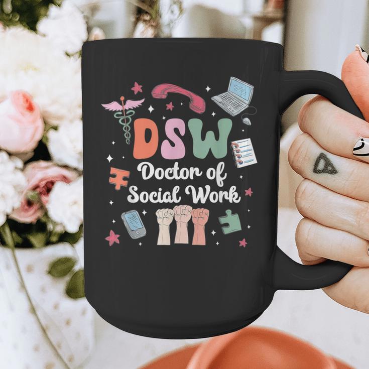 Groovy DSW Doctor Of Social Work Graduation DSW Graduate Graphic Print Coffee Mug