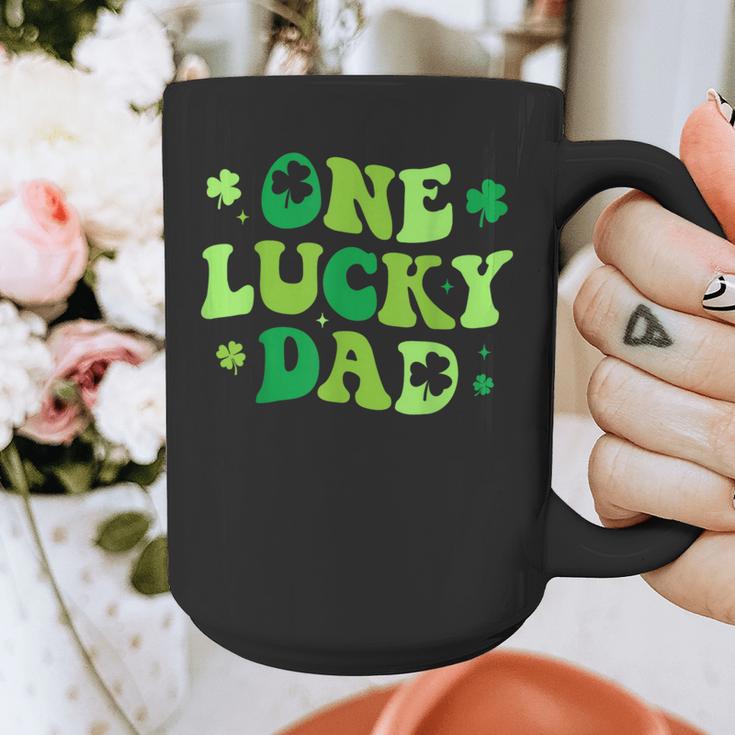 Groovy St Patrick's Day Apparel One Lucky Dad Shirt Small Modern Groovy St Patrick's Day Shirt Graphic Print Coffee Mug