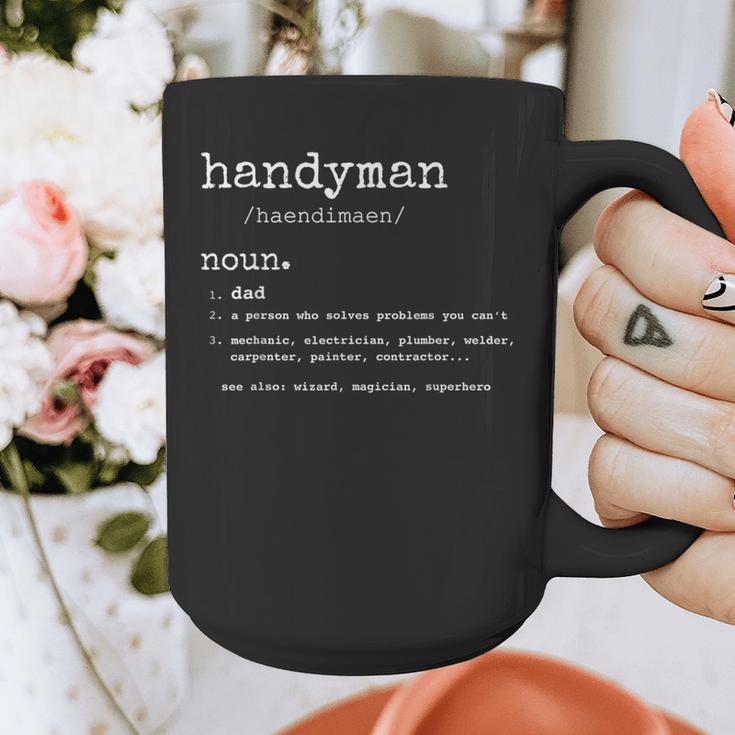 Handyman Definition Tee Dad Handyman Graphic Print Coffee Mug