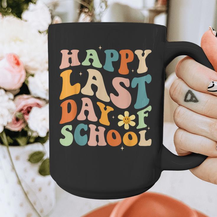 Happy Last Day Of School Groovy Teacher Student Graduation Graphic Print Coffee Mug