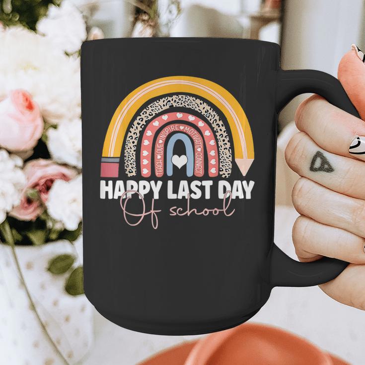 HAPPY LAST OF DAY SCHOOL Rainbow Teacher Student Graduation Graphic Print Coffee Mug