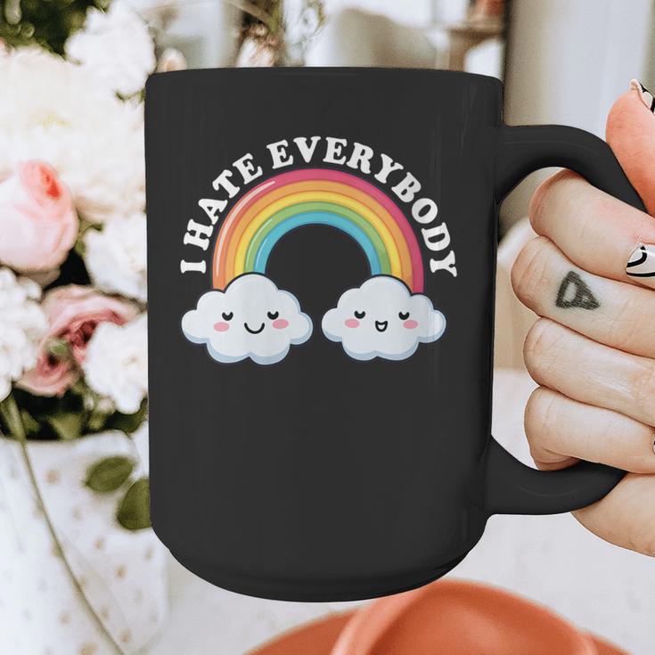 I Hate Everybody Rainbow Sarcastic Grumpy Introvert Graphic Print Coffee Mug I Hate Everybody Rainbow Sarcastic Grumpy Introvert Graphic Print Coffee Mug