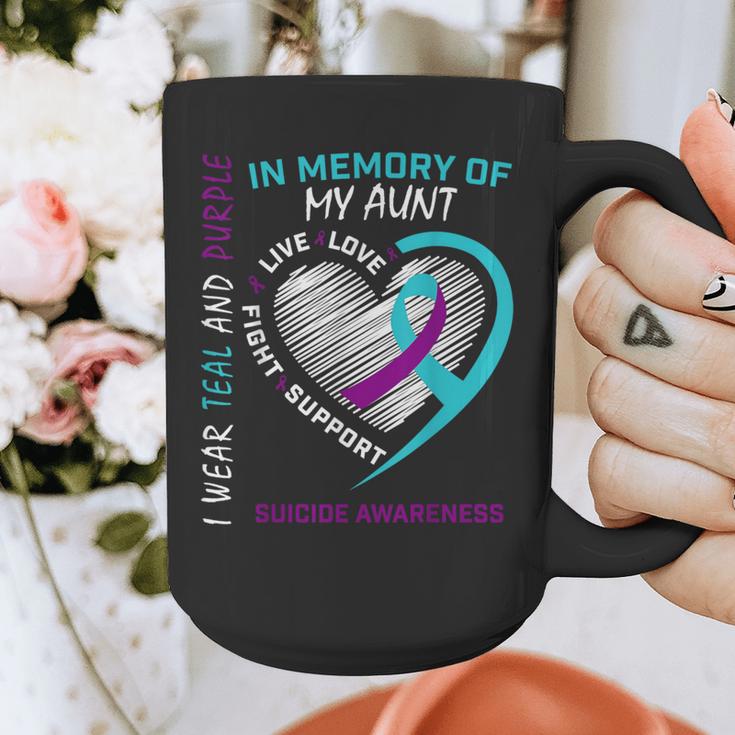 Heart Graphic In Memory Of Aunt Suicide Awareness Prevention Graphic Print Coffee Mug