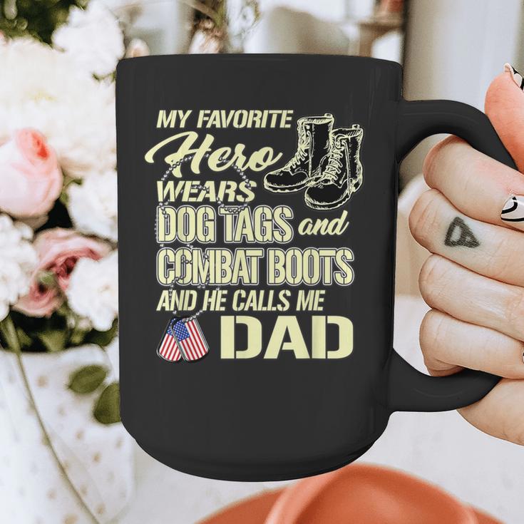 Hero Wears Dog Tags Combat Boots Proud Army Dad Father Graphic Print Coffee Mug Hero Wears Dog Tags Combat Boots Proud Army Dad Father Graphic Print Coffee Mug