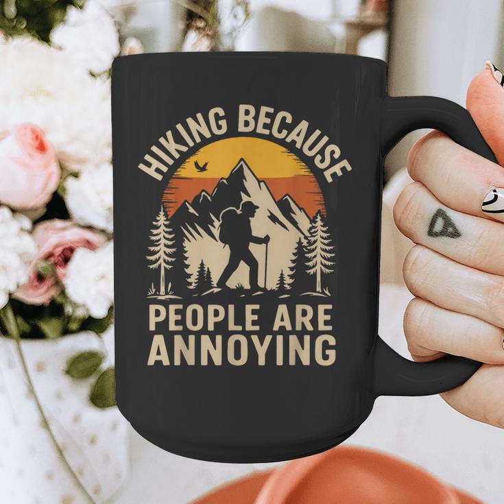 Hiking Because People Are Annoying Introvert Graphic Print Coffee Mug Hiking Because People Are Annoying Introvert Graphic Print Coffee Mug
