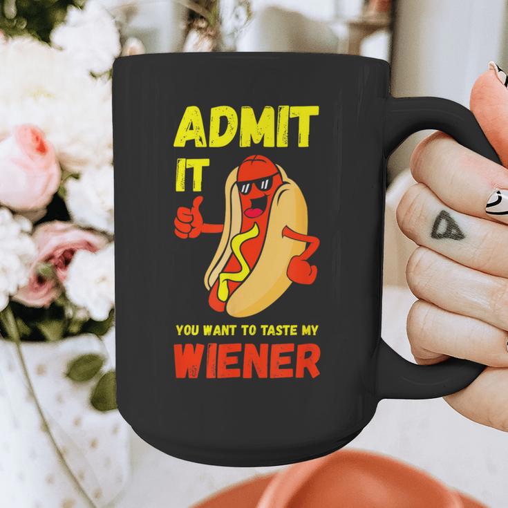 Hilarious Hot Dog Dad Joke Text Pun Dirty Joke -Barbecue Graphic Print Coffee Mug