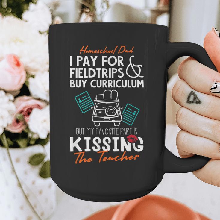 Homeschool Dad Kissing The Teacher Homeschool Dad Men Women Kids Graphic Print Coffee Mug