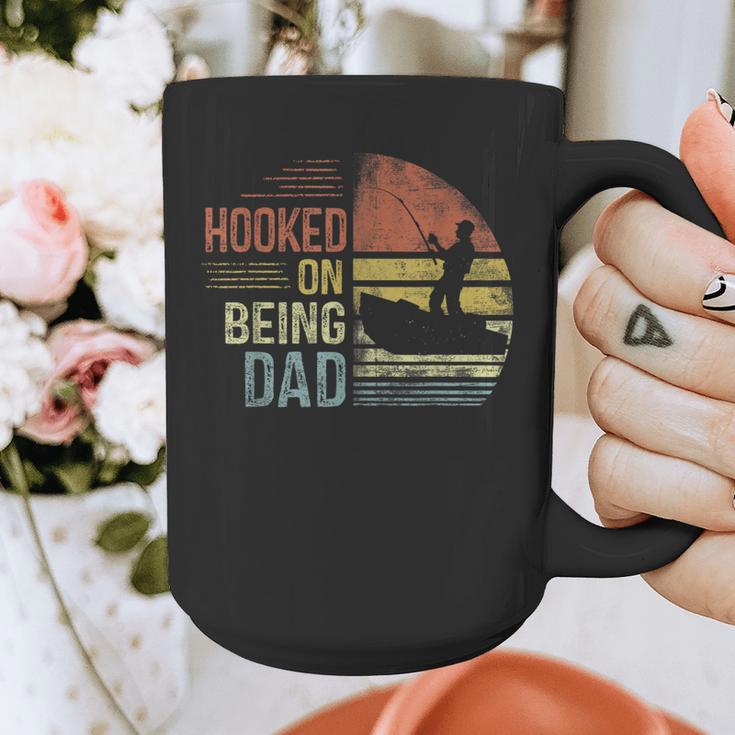 Hooked On Being Dad Fishing Dad Father's Day Graphic Print Coffee Mug