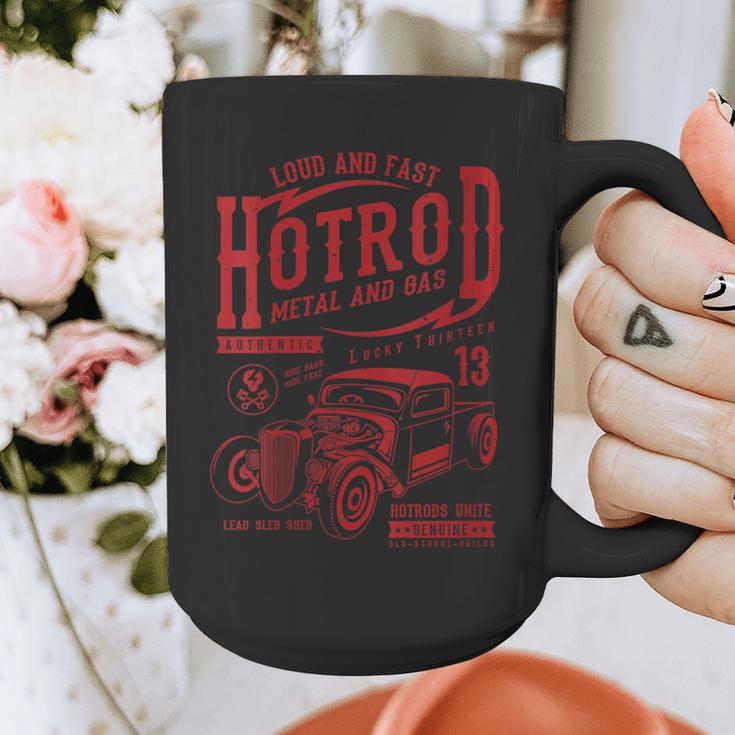 Hotrod Car Automotive Nostalgia Distressed Retro Graphic Print Coffee Mug