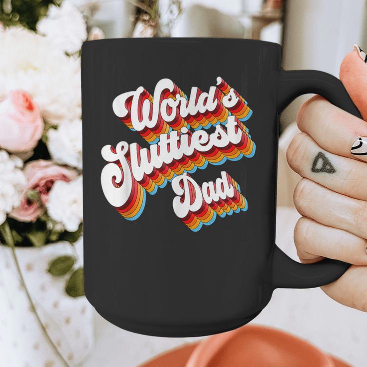 Humor Sarcastic Father's Day Adult Jokes World's Sluttiest Dad Small Graphic Print Coffee Mug