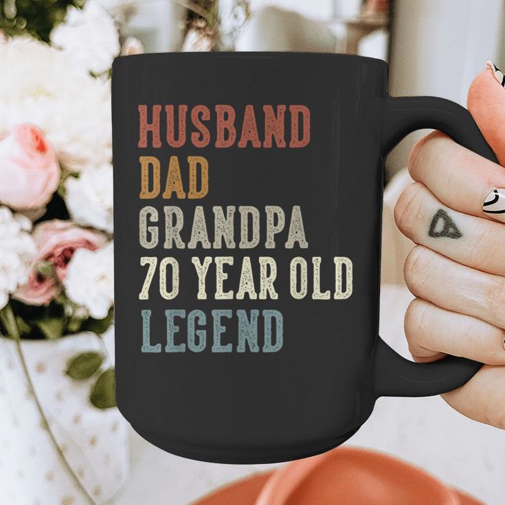 Husband Dad Grandpa 70 Year Old Legend 70th Birthday Graphic Print Coffee Mug