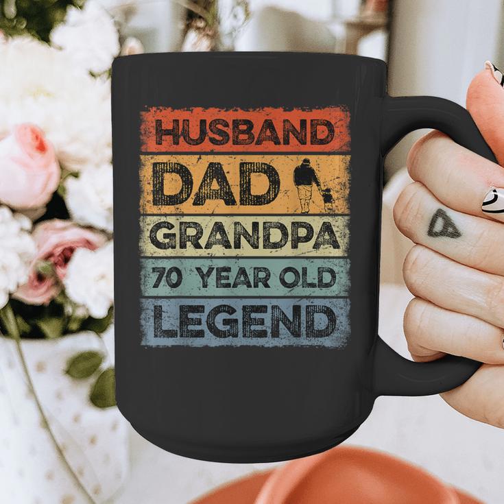 Husband Dad Grandpa 70 Year Old Legend 70th Birthday Vintage Graphic Print Coffee Mug Husband Dad Grandpa 70 Year Old Legend 70th Birthday Vintage Graphic Print Coffee Mug