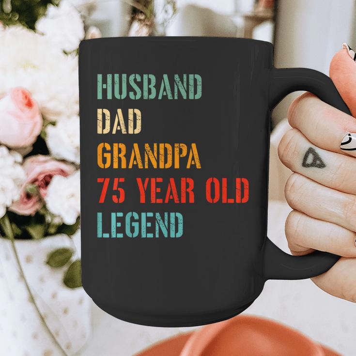 Husband Dad Grandpa 75 Year Old Legend 75th Birthday Graphic Print Coffee Mug