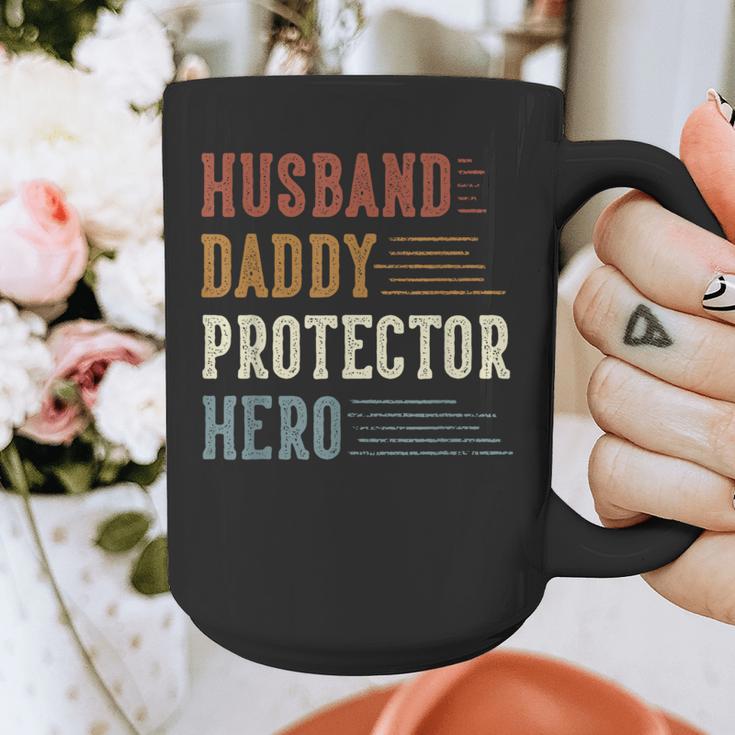 Husband Daddy Protector Hero For Dad Father's Day Graphic Print Coffee Mug
