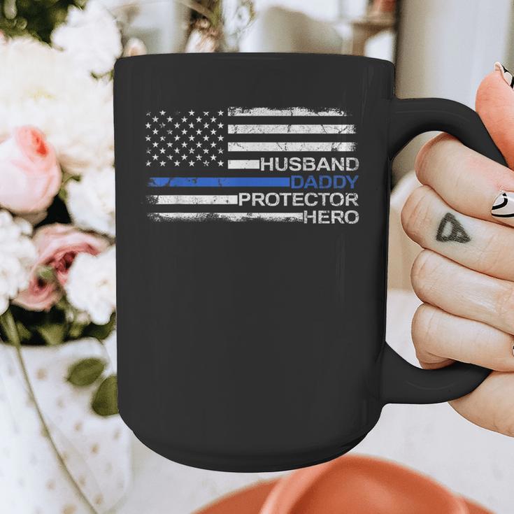 Husband Daddy Protector Hero Police Officer Father Dad Graphic Print Coffee Mug