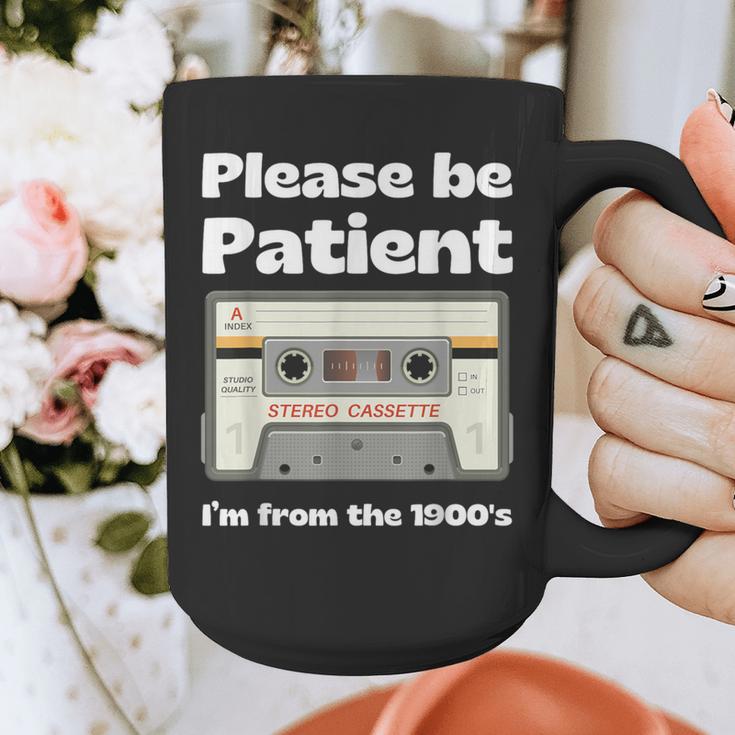 I'm From The 1900s Be Patient Retro Cassette Tape Graphic Print Coffee Mug