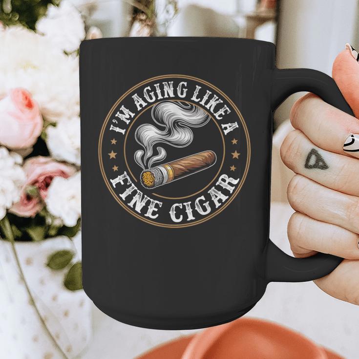 I'm Aging Like a Fine Cigar Retro Dad Father's Day Graphic Print Coffee Mug I'm Aging Like a Fine Cigar Retro Dad Father's Day Graphic Print Coffee Mug