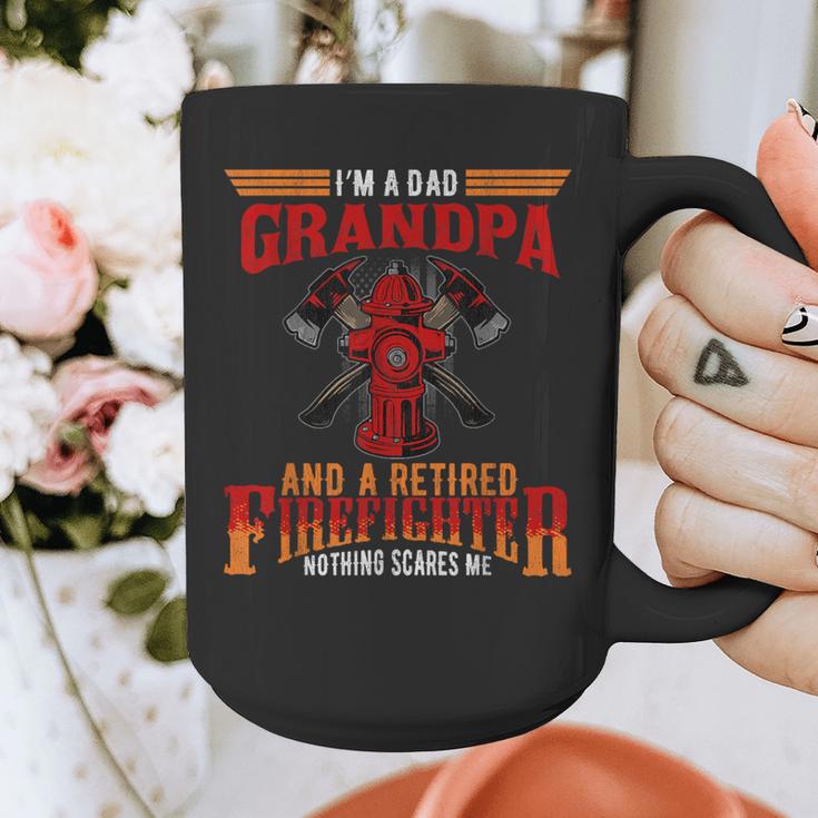 I'm Dad Grandpa Retired Firefighter Nothing Scares Me Graphic Print Coffee Mug