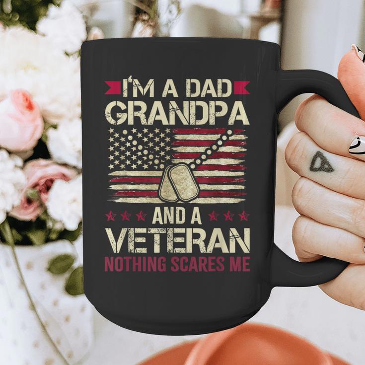 I'm a Dad Grandpa And a Veteran Nothing Scares Me Graphic Print Coffee Mug